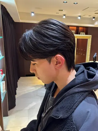 ショート パーマ メンズ カルマパーマ韓国ヘア shiryuのヘアスタイル