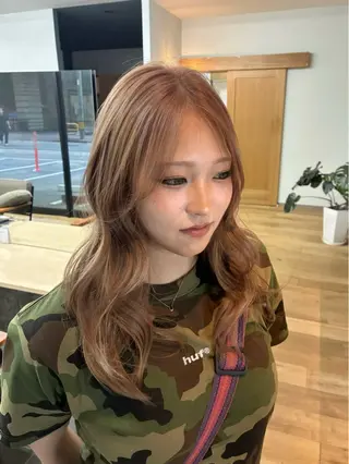 カラー nanami🏷🤎 ベージュのヘアスタイル