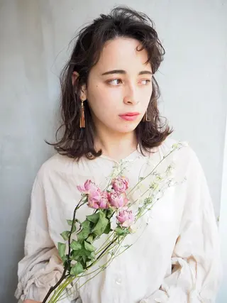ミディアム パーマ レイズ 立川のヘアスタイル