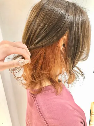 ミディアム 髪質改善 縮毛の達人 矢井由真のヘアスタイル
