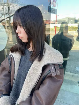 セミロング カラー 城 慎太郎のヘアスタイル