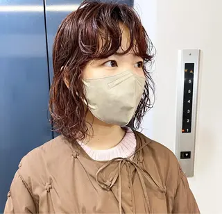 ミディアム パーマ Hareru 豊田 修廣のヘアスタイル