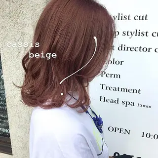 セミロング カラー riho/レイヤー/ ハイトーン/ブリーチのヘアスタイル