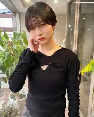ショート カラー ヘアアレンジ ウルフカット モデル募集中！ミカのヘアスタイル