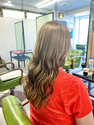 ロング カラー 藤倉 翔平のヘアスタイル