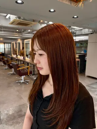 セミロング 💎艶髪／縮毛特化 世麗💎のヘアスタイル