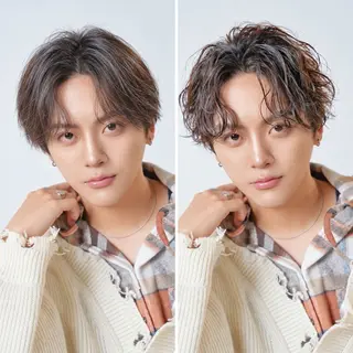 ショート カラー パーマ ヘアアレンジ メンズ メンズメッシュパーマ 😈 RIKU渋谷のヘアスタイル