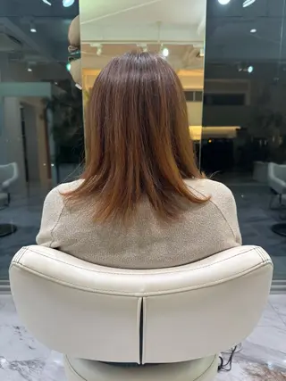 ミディアム 新美 恵里子のヘアスタイル