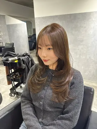 ロング 透明感カラー🇰🇷 レイヤー✨桑原 研太のヘアスタイル