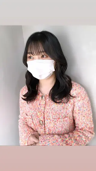 セミロング カラー 赤みゼロ/透明感 カラー🌿KANTAのヘアスタイル