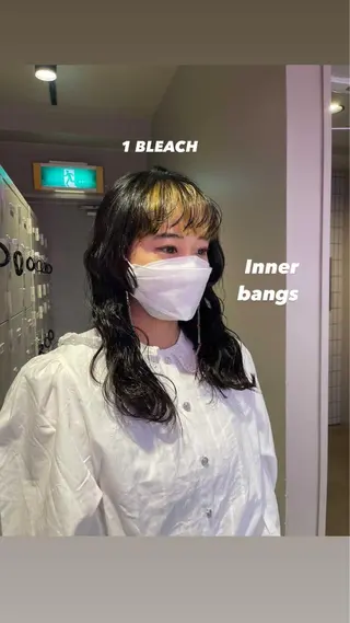 ミディアム カラー パーマ ヘアアレンジ メンズ キッズ ネイル マツエク・マツパ KANAMI 🌏のヘアスタイル