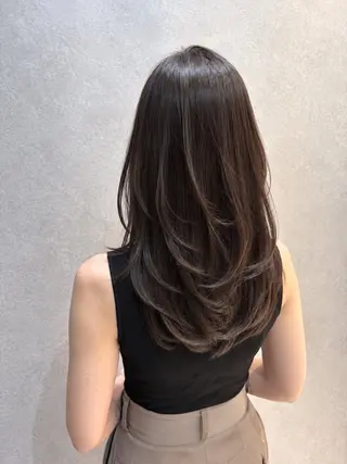 ロング 髪質改善縮毛矯正/ 透明感カラー 石崎のヘアスタイル