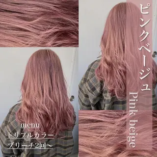 ロング カラー 抜け感レイヤー︴ ニュアンスカラーのヘアスタイル