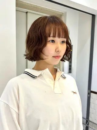ショート パーマ 🌀デジタルパーマ ボブ　萩原　龍のヘアスタイル