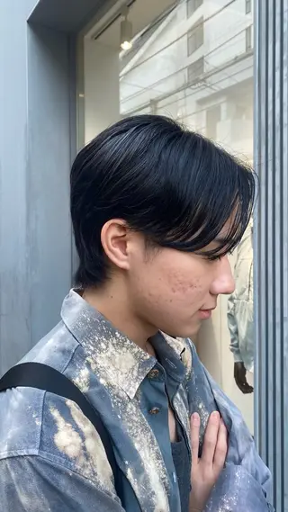 ショート カラー ヘアアレンジ メンズ レイヤーカット パーマ/髪質改善のヘアスタイル