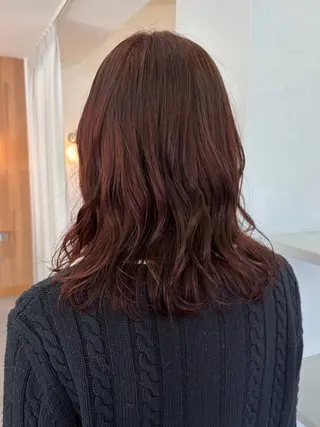 ミディアム カラー 駒場 まといのヘアスタイル
