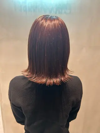 ミディアム 阿部野 明優梨のヘアスタイル