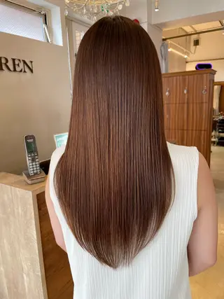 ロング カラー 北田🌟小顔レイヤー 🌟人気カラーのヘアスタイル