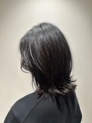 ミディアム 縮毛矯正/レイヤー/ 千桃🩵ྀིのヘアスタイル