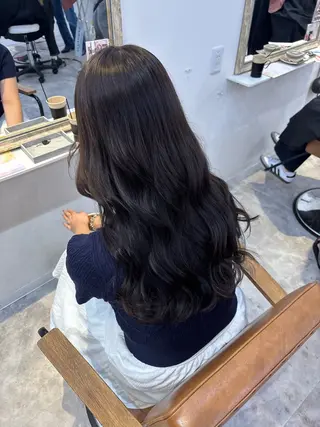 ロング カラー 縮毛矯正×透明感 カラー hinataのヘアスタイル