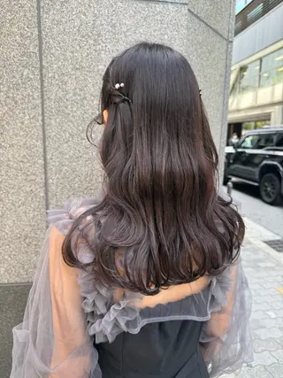 セミロング ヘアアレンジ 透明感カラー🫧ヘア セット🫧松本菜月の眉毛・アイブロウイメージ