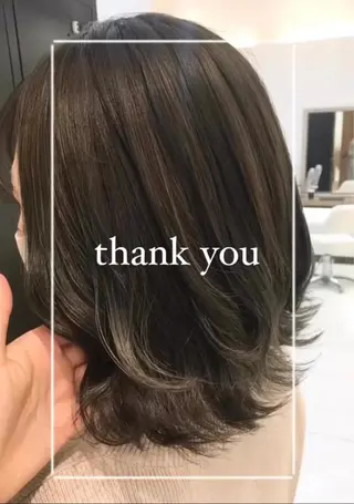 ミディアム カラー 縮毛矯正/髪質改善/ 艶髪ササキナツミのヘアスタイル