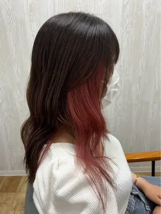 セミロング カラー 篠崎 太希のヘアスタイル