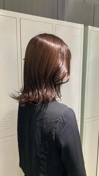 セミロング カラー たかなみ りなのヘアスタイル