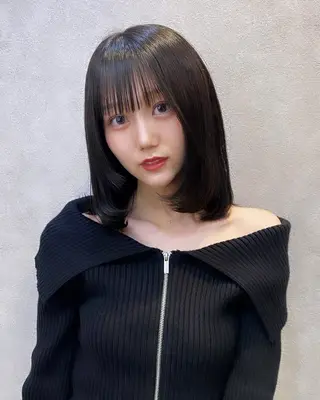 ミディアム 上品♡韓国レイヤー 🤍のの🤍のヘアスタイル