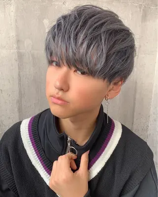 ショート カラー メンズ メンズ縮毛矯正 細谷碧海のヘアスタイル