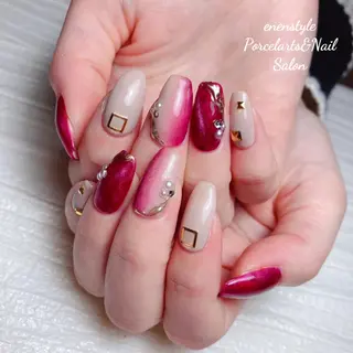 ミディアム ネイル 🐾enen style 🐾のネイルデザイン