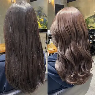 セミロング カラー 透明感カラー🌿 グレージュ🐺陽介のヘアスタイル