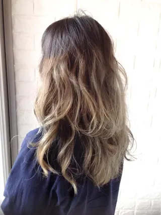 ロング カラー 髪質改善縮毛矯正 美容師✂️山崎竜二のヘアスタイル