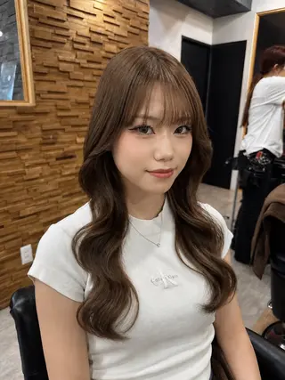 ロング カラー RIEブリーチ& エクステ特化型のヘアスタイル