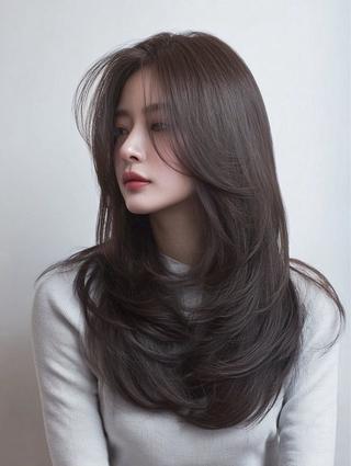 ロング 絶対綺麗な暖色カラー 🎯あります✨増渕✨のヘアスタイル