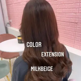 ロング カラー エクステ🩵ブリーチ 韓国ヘア🩵KAEのヘアスタイル