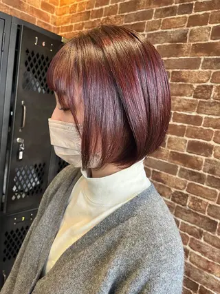 ミディアム カラー パーマ ヘアアレンジ メンズ キッズ ネイル マツエク・マツパ アイブロウ 久木原 ゆりのヘアスタイル
