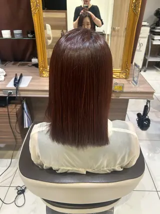 ミディアム カラー 佐藤 ななせのヘアスタイル