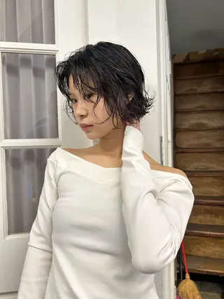 ショート パーマ メンズパーマ本町/ 心斎橋ナカムラヒロトのヘアスタイル