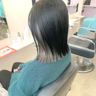 ミディアム NANO/ ブリーチ×レイヤーのヘアスタイル