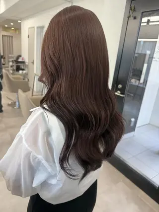 ロング カラー パーマ 透明感オリーブ🫒/ 赤み消し/ヒロのヘアスタイル