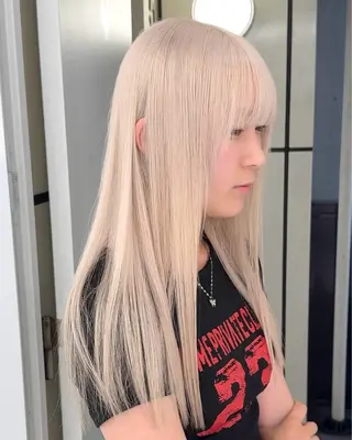 ロング カラー ブリーチ　ハイトーン 特化🌈フジタハルキのヘアスタイル