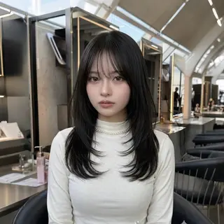 セミロング カラー RYU/レイヤー /透明感艶カラーのヘアスタイル