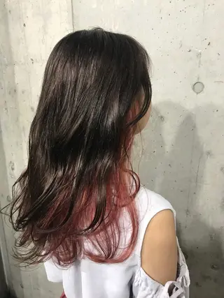 セミロング カラー パーマ ヘアアレンジ メンズ キッズ ネイル マツエク・マツパ サロンドミルク 渋谷高比良のヘアスタイル