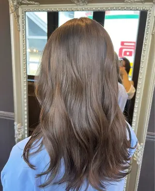 ミディアム カラー ヘアアレンジ 李奈🌼レイヤー/ 透明感カラーブリーチのヘアスタイル