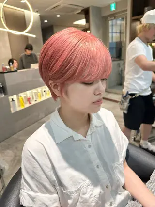 ショート カラー ✨透明感カラー✨ ✨小顔カット✨山木のヘアスタイル