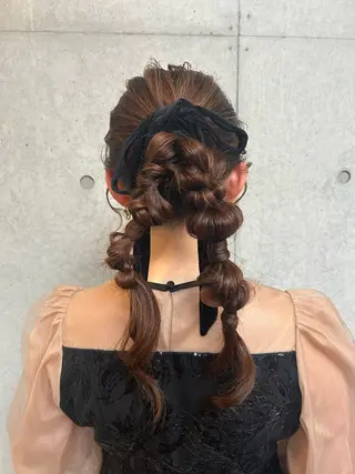 ロング ヘアアレンジ 勝野 麻美のヘアスタイル