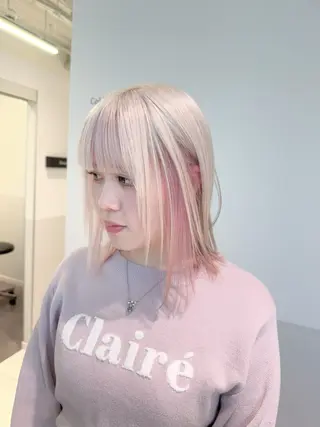 セミロング カラー ヘアアレンジ メンズ ブリーチ博士 MASATOのヘアスタイル