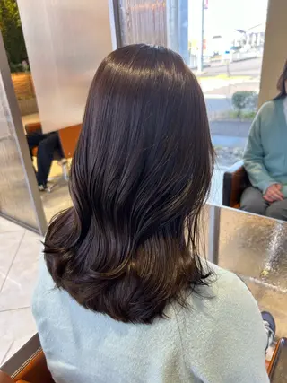 セミロング カラー 竹内 優来のヘアスタイル