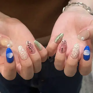 ネイル 0203ムニムサン 💙Harukaのネイルデザイン